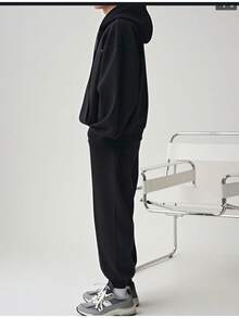 Men's Sweatshirt Set Clothes With Zippers - 黑色 - 查看 3