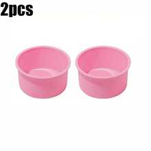 12/6/4/2/1pcs 4-Inch Silicone Mini Cake Molds, Reusable Cupcake Liners, Muffin Cups, Rainbow Cake Molds, Cheesecake Molds, Mousse Dessert Molds, Suitable For Outdoor, Kitchen, Bakery, Wedding Party, Essential Baking Molds - Multicolor - View 12