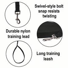 1 件装牵引绳狗绳长绳 2 厘米宽训练狗绳，适用于训练大、中、小型犬、后院露营