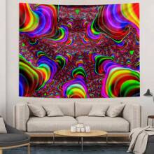 1pc Wavy Pattern Tapestry, Abstract Art Style Wall Decor For Living Room, Bedroom, Modern Art Space, Home Decor Wall Hanging, Visual Art Theme, Suitable For All Seasons, Made Of Polyester With 3 Wall Nails And 2 Clips Included