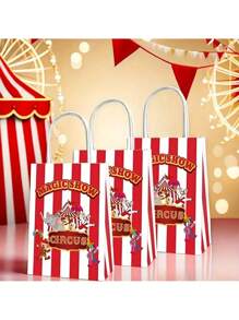 6/12pcs, Carnival Packaging Bags, Clown Gift Bags, Multifunctional Gift Bags, Party Supplies, Party Decorations, Lightweight And Practical, Suitable For Gift Packaging