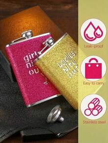 不锈钢防漏便携式饮料瓶，彩色闪光涂层，适合家庭、户外和个人使用 - 彩色 - 查看 6