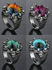 1 Pc Retro Punk Evil Eye Dragon Ring For Men Hip-Hop Design Women Fashion Jewelry