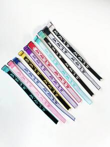 Set de 1/2/4 piezas Pulsera WWJD, Correa manual de colores aleatorios ¿Qué haría Jesús? Pulseras trenzadas hechas a mano bordadas, joyería cristiana inspiradora, muñequera deportiva unisex