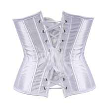 1 件女士缎面束腰带，提胸瘦身塑身，适合日常场合女士束身衣腰带，适合连衣裙、腰部训练器，塑腰，瘦腰收腹，万圣节服装 - 白色 - 查看 6