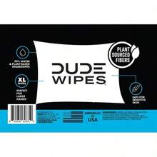 DUDE Wipes Unscented XL Flushable Wipes, 6 Flip-Top Packs Case, 48 Wipes Per Pack, 288  Aloe Vera - 1 - View 2