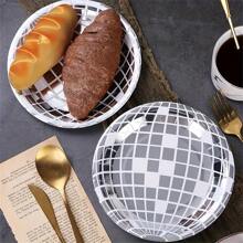 75pcs Silver Disco Party Disposable Tableware Set, Includes 7-Inch Plates, Cups, Napkins With Silver Disco Ball Pattern, Suitable For Disco Parties, Theme Parties, Birthdays, Events, Outdoor Gatherings, And Dining