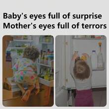 1pc Grey Fridge Child Lock, Anti-Open Clasp Lock Suitable For Refrigerator, Freezer Door That Won't Close Tightly, Independent Packaging