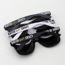 Custom Bachelorette Party Fashion Glasses - Personalized Black Square Frame White Lenses, Perfect For Bride And Team Bridal Celebrations, Bachelorette Party Fashion Glasses Set, Bride Fashion Glasses, Baby Fashion Glasses, Bachelorette Party Gifts, Bridesmaid Fashion Glasses, Bridal Glasses Gifts, ,Colorful,Cute,Adorable,Funny,Kawaii,Y2K,Stylish,Unisex,Casual,Custom,Personalized,Unique,Customized,Ideal Gifts For Him,Ideal Gifts For Her,Her,Boyfriend,Girlfriend,Family,Friends,Vacay Vibe Au