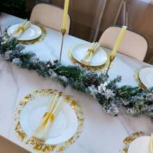 Disposable Gold Foil Placemats, Suitable For Various Party Decorations