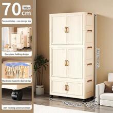 5/4/3/2/1 Layer No-Assembly Foldable Wardrobe Thickened Storage Cabinet, Home/Bedroom Use, Baby/Kids Clothes Closet For Women Storage Organizer Travel Essentials Back To School