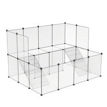 Outdoor Enclosure For Rabbits, Cat Cage Playpen, Guinea Pig Enclosure, Small Animal Enclosure Made Of Plastic, Enclosure For Hamsters, Rabbits, Hedgehogs, White - Clear - View 11