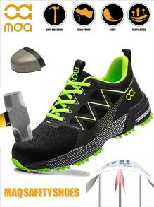 Unisex Comfortable Safety Shoes, Steel Toe Anti-Crush Anti-Puncture Work Shoes, Lightweight Breathable Construction Protective Shoes, Men & Women Industrial Safety Sneakers, Suitable For All Seasons