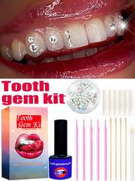 150 Stücke funkelnder Strass Zahnschmuck Set, selbstklebende Zahn Dekorationen, einfach anzubringen und zu entfernen, Kristall Glitzer Accessoires, geeignet für Partys, Hochzeiten, Clubs, Mode, Y2K Gothik Stil