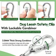 2/1 pièce Boucle métallique de rechange pour collier de chien, crochets de sécurité à double extrémité anti-morsure pour laisses de chien, attache lourde pour collier à griffes, harnais pour chiens