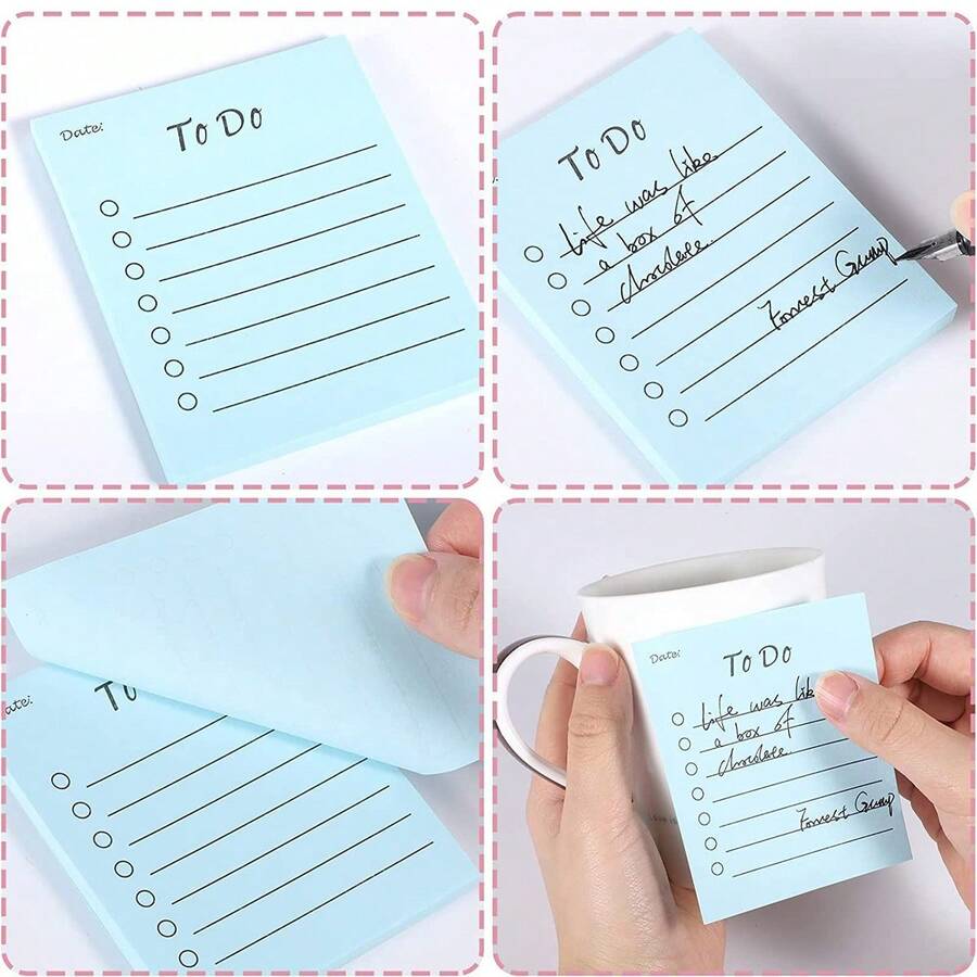 2025 Hot Fluorescent Multi-Color Horizontaal Line English Sticky Note ...
