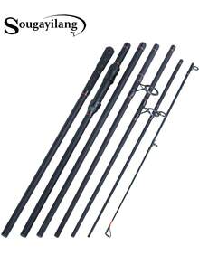 SOUGAYILANG 3.0M/3.6M Top Quality Carp Fishing Rod Portable Carbon Fiber Fishing Rod Travel 6/7 Sections Freshwater Spinning Feeder Rod Fishing Tackle - Black - View 12