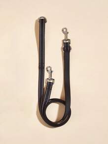 1pc Luminous Nylon Flat Leash With Reflective Strips, Crossbody Pet Lead Suitable For Medium To Small Pets, Hands-Free Walking And Running