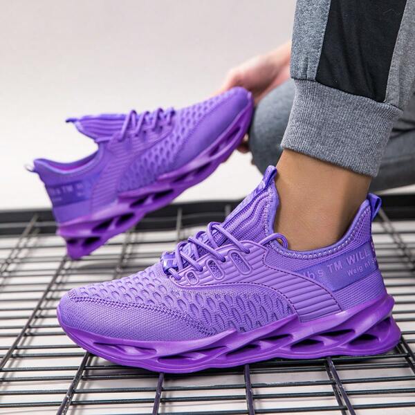 1 Pair Purple Spring/Summer 2025 New Women White Lace-Up British Style Sport Sneakers, Round Toe Low-Top Thick Sole Non-Slip Shoes, Fashionable Breathable Platform Student Shoes, Size 35-45