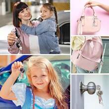 2pcs (1 Set) Heart Shaped Keychain Gift Set For Mom And Daughter, Mother's Day & Daughter Gift