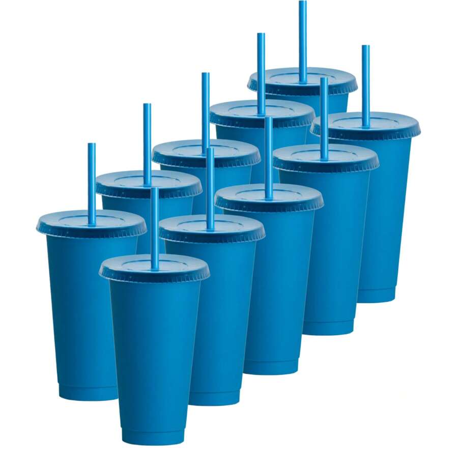 Drinking Glasses - Neon Blue - View 1