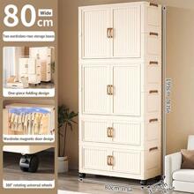 5/4/3/2/1 Layer No-Assembly Foldable Wardrobe Thickened Storage Cabinet, Home/Bedroom Use, Baby/Kids Clothes Closet For Women Storage Organizer Travel Essentials Back To School