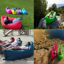 1pc Inflatable Couch Air Sofa Hammock Portable, Waterproof Anti Air Leaking Design Camping Chair For Traveling Beach Picnics & Music Festivals Camping