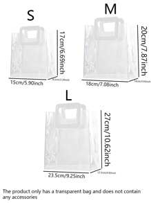 1 Stück anpassbares, verstärktes klares PVC-Geschenktasche, Braut Geschenk Tragetasche, Einkaufstasche, geeignet für Einkaufen, Hochzeiten, Geburtstagsfeiern, Souvenirs, Schulanfang, Valentinstag, Multifunktional, Dekorativ, Wiederverwendbar, Hochwertig, Farbig, Modern, Personalisierbar, Einzigartig, Ideale Geschenke für Ihn, Ideale Geschenke für Sie, Partner, Vater, Freundin, Mutter, Familie, Freunde, Teehaus, Zuhause, Büro, für Jahrestage, für Valentinstag, für Muttertag, für Geburtstage, für Vatertag, für Abschluss, für Hochzeiten, für Einweihung