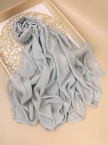 1条高品质纯色柔软透气粘胶纤维头巾，适合日常搭配长袍或连衣裙佩戴