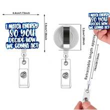 1 件伸缩徽章卷轴，闪光身份证姓名徽章夹，适用于护士办公室工作人员、学校用品、返校