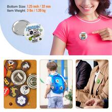32mm 1.25 Inch Button Badge Supply Kit For DIY Button Maker 500 Sets Crafting Materials - White - View 5
