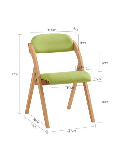 SoBuy FST92 Folding Kitchen Stoel Padded Seat Backrest Approx.: 47 77 60 Cm view 3