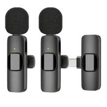 Wireless Lavalier Lapel Microphone For Iphone TypeC Android Camera Plug-Play Professional Noise Reduction Recording Clip Mic For Creator Interview