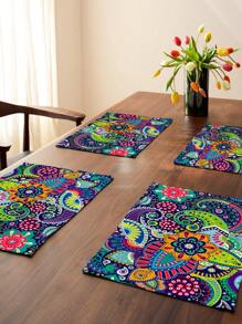 6/4pcs Kitchen And Table Cloths, Bohemian Geometric Pattern Table Mats For Dining Room, Kitchen, Dining Table