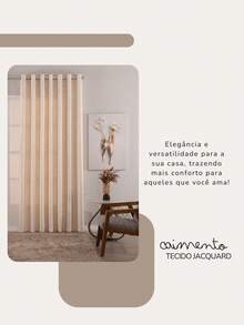 Jacquard Curtain 3.00x2.50 Elegant Fabric Living Room And Bedroom Semi Blackout Suitable For Rods From 2.00 To 3.00 Meters