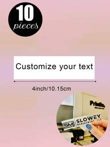 100 Sheets/20 Sheets/1 Sheet Custom Name Or Text Multi Specification Long 5in/4in/3in Multi Specification Color Bright Tear Off Film UV Transfer Sticker, Waterproof And Scratch Resistant Transparent Cooling Label Sticker, Can Customize Name, Text, Blessing Message To Give To Your Favorite Person, Multi-Functional, Adjustable, Exquisite, Adorable, Modern, Colorful, Cute, Comfortable, Stylish, Custom, Office, Tea Room, School, Home, Home Refresh, Back To Customized Stickers, Warm Ambience