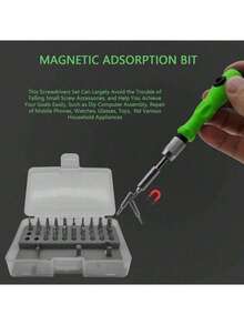 25 件精密螺丝刀套装，适用于智能手机和平板电脑的多功能维修工具套件，塑料材质，带各种头型，无需电池 - 必备电子拆卸工具 - 彩色 - 查看 5