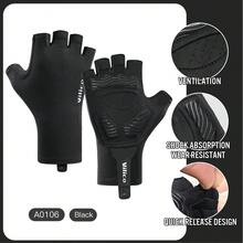 Vilico 1 pereche mănuși fără degete alb-negru, mănuși unisex fitness cu jumătate de deget, stil sport în aer liber cu tampoane groase antiderapante pentru palme, material respirabil și durabil, potrivite pentru sală de sport, alergare, haltere, volei, baschet, badminton, ciclism, drumeții, alpinism, dans, camping, pescuit, ciclism și alte sporturi - Multicolor - Vizualizare 9