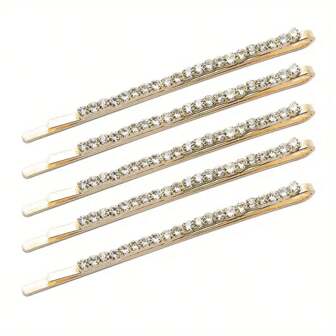 6 piezas de Pasadores de Cabello de Cristal, Adecuados para Uso Casual y al Aire Libre, Pinzas Laterales para Mujeres, Elegantes y Lujosos, Accesorios para el Cabello, Pasadores de Cabello, Artículos Escolares, Apariencia de Fiesta, Horquillas