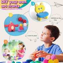 36/24/12 Colors Air Dry Modeling Clay Set, Non-Stick DIY Sculpting Magic Clay With Tools, Ultra-Light Creative Art & Craft Colored Clay Toy Gift, Suitable For Birthday, Halloween, Christmas And Mother's Day