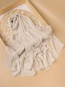 1 Piece Chiffon Paisley Cashew Print Chiffon Scarf, Elegant Female Hijab, Spring And Summer Soft And Breathable Sun-Proof Silk Scarf Shawl For Abaya