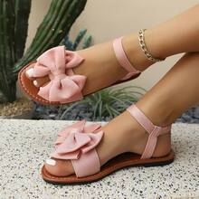 Pantuflas con lazo adorables para mujeres, uso interior y exterior, antideslizantes, para verano - Rosa - Ver 6