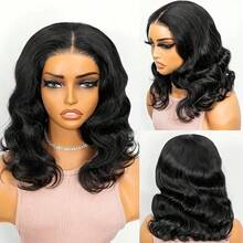 200% Density Body Wave Lace Front Human Hair Wig -   Pre-Plucked 13x4 Closure, Natural Black Long Wavy Hair For Women, Beginner-Friendly - Natural Black - View 5