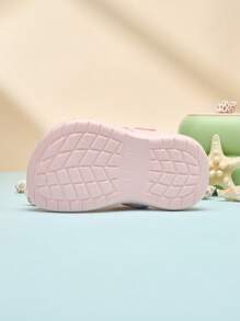 Kids Solid Color Slip On Sandals, Waterproof Non-Slip EVA Casual Fashion, Soft Thick-Soled Beach Shoes Breathable Slides