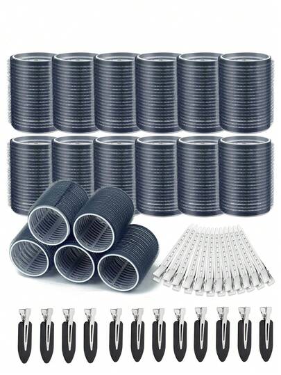 Jumbo Hair Curlers Rollers36pcs/Set Self-Grip Rollers Kit With 12Rollers And 24Clips, Salon Quality Curlers For Diy Hairstyling, Heatless Rollers, Back To School, Travel Holiday Essentials, Hair Accessories For Women, Hair Curlers, Curly Hair Brush, Rollers, Curly Hair Products, Barber, Hair Curlers, Barber Accessories, Rollers, Curly Hair Products, Curler, Rollers For Hairdressing Equipment, Accessories, Hair Curl, Curly Hair Tools, Hair Roller, Christmas,Curly Hair, Hair Curler, Hair Rollers, Heatless Curl, Heatless Curls, Rollers, Hair Curlers, Curly Hair Products, Hair Curl, Hair Roller, Rollers For Hair, Curly Hair Tools, Heatless Curlers,Hair, Accessories, Hair Products, Hair Tools, Hair Stuff, Hair Care, Curly Hair Brush, Barber, Barber Accessories, Hairdressing Equipment,Heatless Waves,Travel Essentials,Hairstyle,Hairdressing