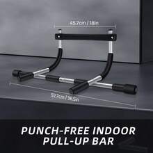 1pc Home Doorway Chin-Up Bar, Indoor Wall Mount Single/Double Bars, Pull-Up Training Equipment, No Drilling Easy Installation Fitness Gear, Suitable For Home Gym
