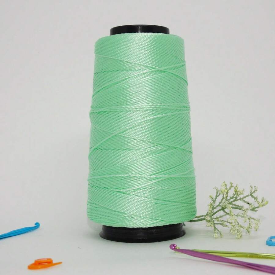 Queen Thick Polypropylene Crochet Thread Box Braids, Braids, Handmade Work 500 Meters - 嬰兒綠色 - 查看 1