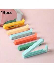 20pcs Food Bag Chip Clips, Portable Food Fresh-Keeping Sealing Clamp, Reusable Moisture-Proof And Dust-Proof Clamp, For Various Plastic Bags And Snack Bags, Kitchen Organizers And Storage, Kitchen Accessories, Kitchen GadgetsFor Bedroom,Travel,Office,School( Random Color)