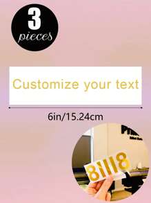 100 Sheets/20 Sheets/1 Sheet Custom Name Or Text Multi Specification Long 5in/4in/3in Multi Specification Color Bright Tear Off Film UV Transfer Sticker, Waterproof And Scratch Resistant Transparent Cooling Label Sticker, Can Customize Name, Text, Blessing Message To Give To Your Favorite Person, Multi-Functional, Adjustable, Exquisite, Adorable, Modern, Colorful, Cute, Comfortable, Stylish, Custom, Office, Tea Room, School, Home, Home Refresh, Back To Customized Stickers, Warm Ambience