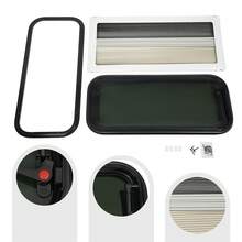 YUNRUX 70x30cm Caravan Vent Window RV Window Side Window Insect Screen